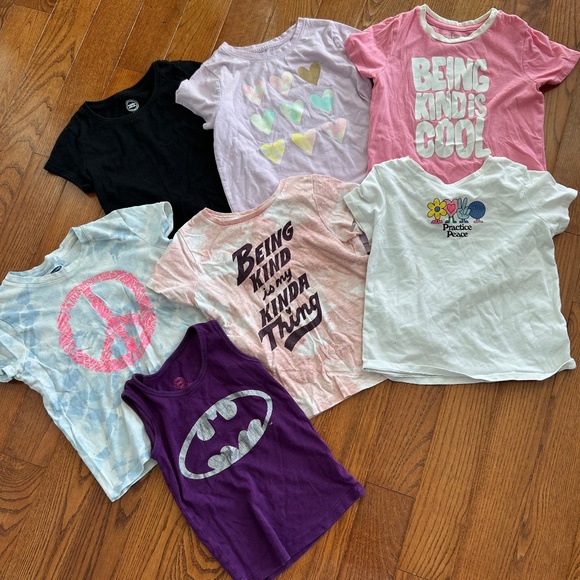 Bundle mix 7 t-shirts Girl 6 or 6/7 - Picture 1 of 14